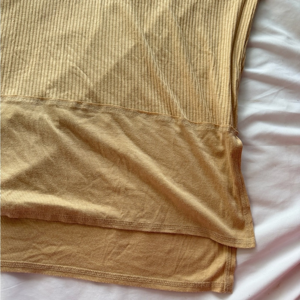 American Eagle Tan Ribbed Women's Top - Picture 2 of 4